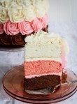 yummy ombre rose layer cake vintage rose cake for party pastel pink cream holiday valentine-f72816